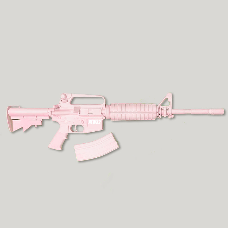 M4 파스텔 색상 찰영 소품 [핑크 퍼플 화이트 블랙 골드] 커스텀 장난감 비비탄 총
